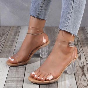 Clear strap heels - BRAND NEW, NEVER WORN